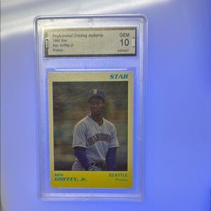 Ken Griffey Jr. Seattle Promo Card 1990 blank back gem mint 10